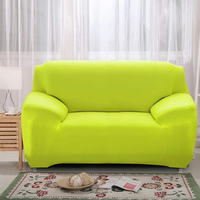 HOUSE OF QUIRK Polyester Plain 3 Seater Sofa Cover(Green Pack of 1)