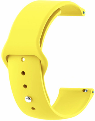 Big Wings 22mm Soft Silicone Strap Compatible with Noise Colorfit Pro 3, Colorfit Ultra 2 Smart Watch Strap(Yellow)