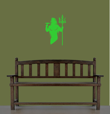 DreamKraft 20 cm Glow in The Dark Lord Shiva Radium Wall Stickers Self Adhesive Sticker(Pack of 1)
