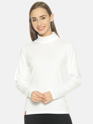 Femea Casual Full Sleeve Solid Women White Top