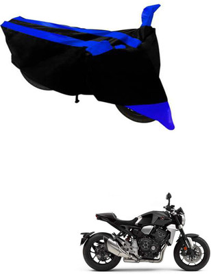 RONISH Waterproof Two Wheeler Cover for Honda(CB1000R Plus, Black, Blue)