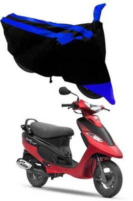 RONISH Waterproof Two Wheeler Cover for Universal For Bike(Scooty Pep+, Black, Blue)