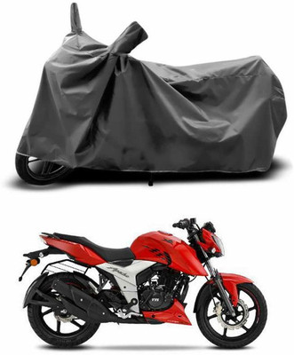 SEBONGO Two Wheeler Cover for TVS(Apache RTR 160 4V, Grey)