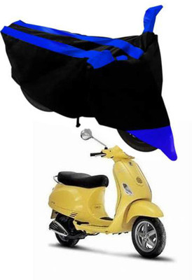 RONISH Waterproof Two Wheeler Cover for Piaggio(Vespa LX, Black, Blue)