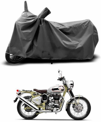 ANTHUB Two Wheeler Cover for Royal Enfield(Bullet Trials 500, Grey)