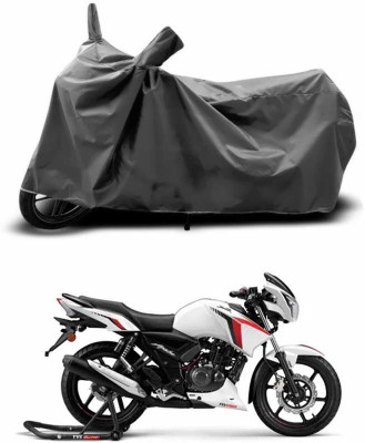 SEBONGO Two Wheeler Cover for TVS(Apache RTR 160 4V, Grey)
