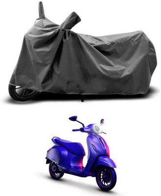 ANTHUB Two Wheeler Cover for Bajaj(Chetak, Grey)