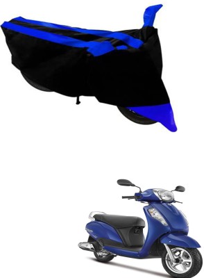 RONISH Waterproof Two Wheeler Cover for Suzuki(New Access 125, Black, Blue)