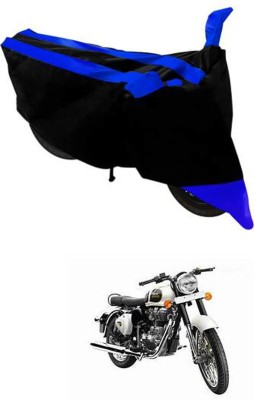 RONISH Waterproof Two Wheeler Cover for Royal Enfield(Classic 350, Black, Blue)