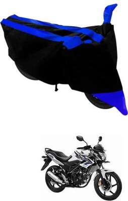 RONISH Waterproof Two Wheeler Cover for Honda(CB Trigger, Black, Blue)