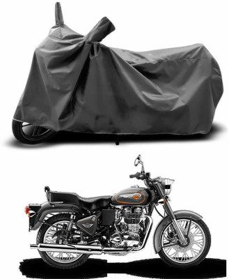 SEBONGO Two Wheeler Cover for Royal Enfield(Classic 500, Grey)