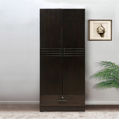 @home by Nilkamal Cleopatra Engineered Wood 2 Door Wardrobe(Finish Color - Wenge)