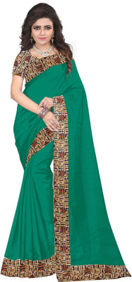 Divastri Solid/Plain Bollywood Art Silk Saree(Light Green)