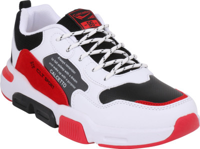 CALCETTO Running Shoes For Men(White, Black)