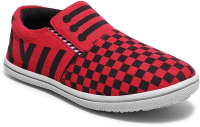 KANEGGYE Slip On Sneakers For Men(Red , 6)