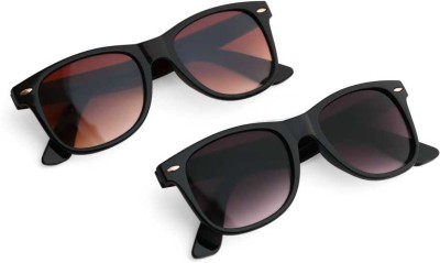 GANSTA Wayfarer Sunglasses(For Men & Women, Black, Brown)