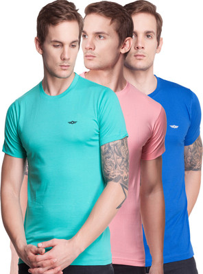 Force NXT Solid Men Round Neck Multicolor T-Shirt