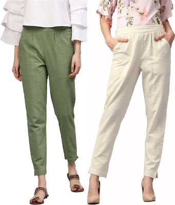 IRK Fashion Slim Fit Women Green Trousers