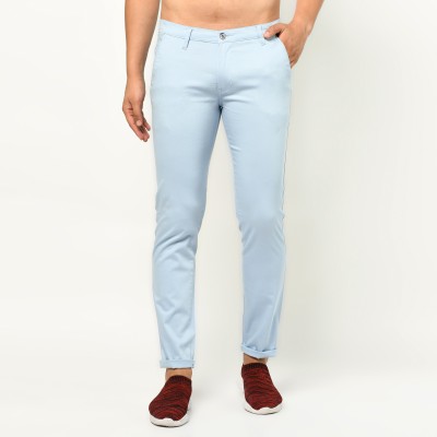 STUDIO NEXX Slim Fit Men Light Blue Trousers