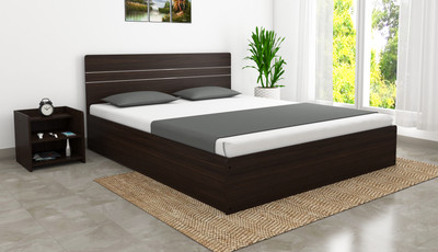 Okra Prime Engineered Wood Queen Bed(Finish Color - African Walnut)