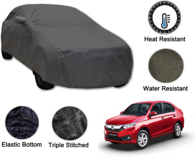 Auto Hub Car Cover For Honda Amaze (With Mirror Pockets)(Grey)