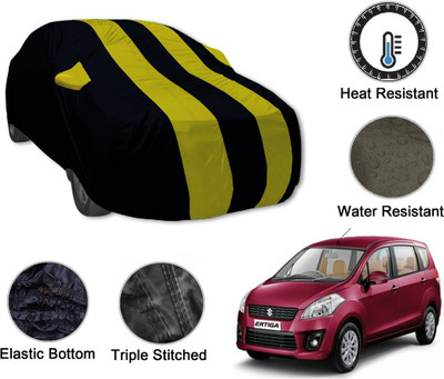 Amanzo Car Cover For Maruti Suzuki Ertiga (With Mirror Pockets)(Black, Yellow)