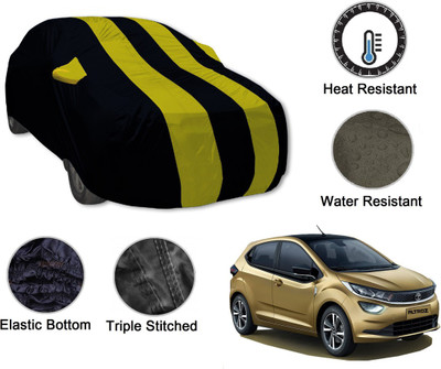 Amanzo Car Cover For Tata Altroz (With Mirror Pockets)(Black, Yellow)
