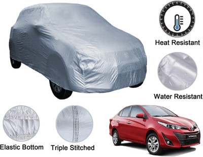 Auto Hub Car Cover For Toyota Yaris (Without Mirror Pockets)(Silver)