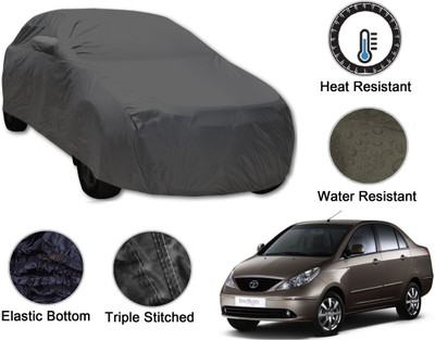 Auto Hub Car Cover For Tata Indigo CS (With Mirror Pockets)(Grey)