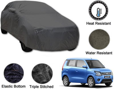 Auto Hub Car Cover For Maruti Suzuki WagonR (With Mirror Pockets)(Grey)