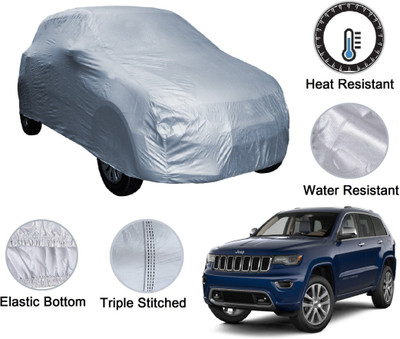 Auto Hub Car Cover For Jeep Compass (Without Mirror Pockets)(Silver)