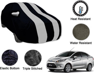Auto Hub Car Cover For Ford Fiesta Old, Fiesta (With Mirror Pockets)(Black, Silver)