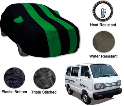 Auto Hub Car Cover For Maruti Suzuki Omni (With Mirror Pockets)(Black, Green)