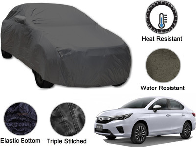 Auto Hub Car Cover For Honda City (With Mirror Pockets)(Grey)