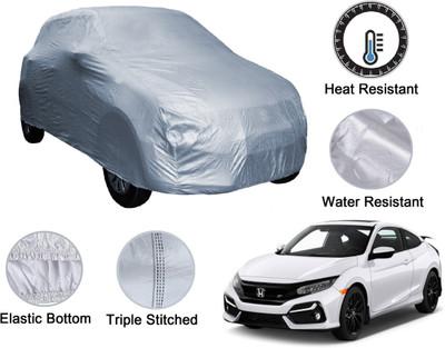 Auto Hub Car Cover For Honda Civic (Without Mirror Pockets)(Silver)
