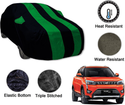 Auto Hub Car Cover For Mahindra XUV 300 (With Mirror Pockets)(Black, Green)