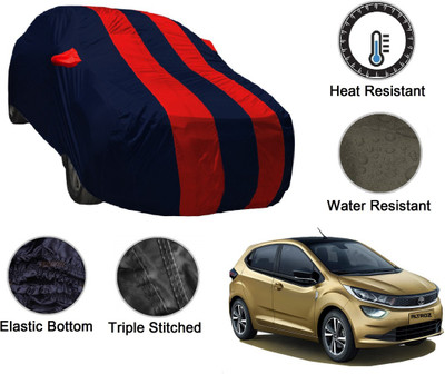 Auto Hub Car Cover For Tata Altroz (With Mirror Pockets)(Black, Red)