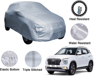 Auto Hub Car Cover For Hyundai Creta, Creta 2020 (Without Mirror Pockets)(Silver)