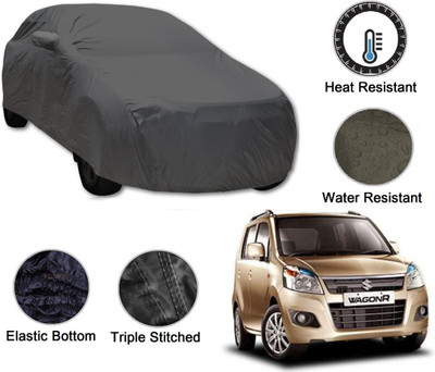 Auto Hub Car Cover For Maruti Suzuki WagonR (With Mirror Pockets)(Grey)