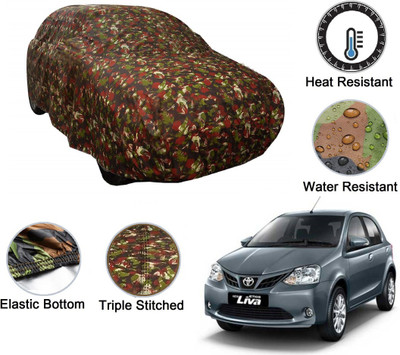 Auto Hub Car Cover For Toyota Etios Liva (Without Mirror Pockets)(Multicolor)