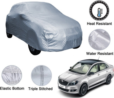 Auto Hub Car Cover For Skoda Rapid (Without Mirror Pockets)(Silver)