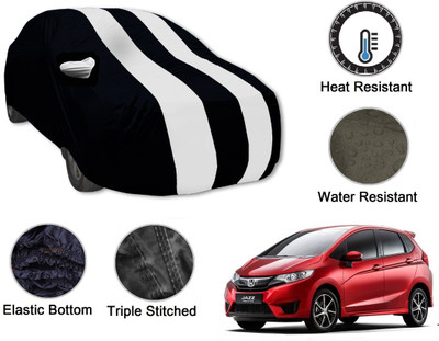 Amanzo Car Cover For Honda Jazz (With Mirror Pockets)(Black, White)