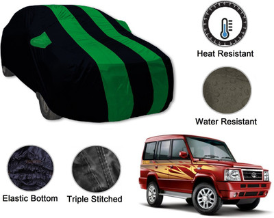 Auto Hub Car Cover For Tata Sumo Gold (With Mirror Pockets)(Black, Green)