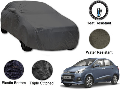 Auto Hub Car Cover For Hyundai Xcent (With Mirror Pockets)(Grey)