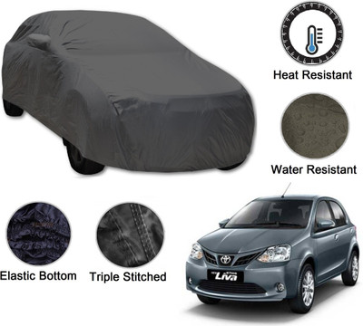 Auto Hub Car Cover For Toyota Etios Liva (With Mirror Pockets)(Grey)