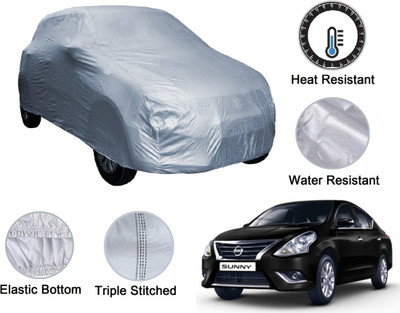 Auto Hub Car Cover For Nissan Sunny (Without Mirror Pockets)(Silver)