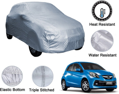 Amanzo Car Cover For Honda Brio (Without Mirror Pockets)(Silver)