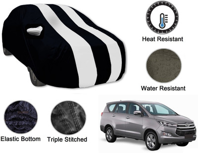 Amanzo Car Cover For Toyota Innova, Innova Crysta (With Mirror Pockets)(Black, White)
