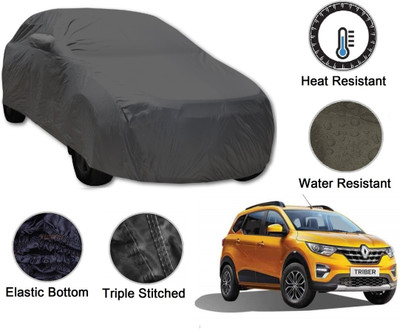 Auto Hub Car Cover For Renault Triber (With Mirror Pockets)(Grey)