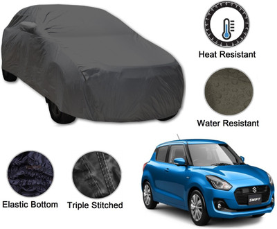 Auto Hub Car Cover For Maruti Suzuki Swift (With Mirror Pockets)(Grey)